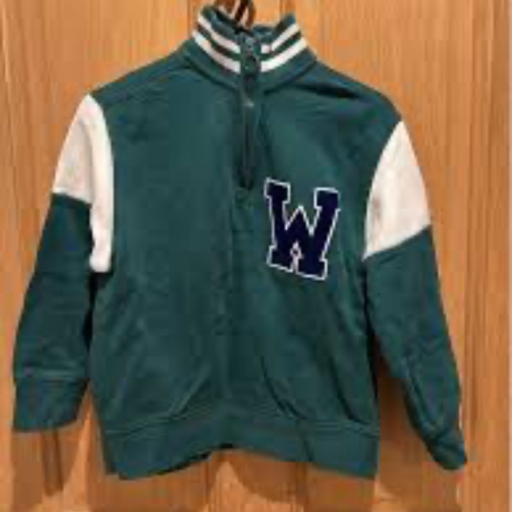 Zara “w” EST.1975 J.WEAR Zip Green Pullover Sweatshirt Youth 13-14 - Picture 4 of 4